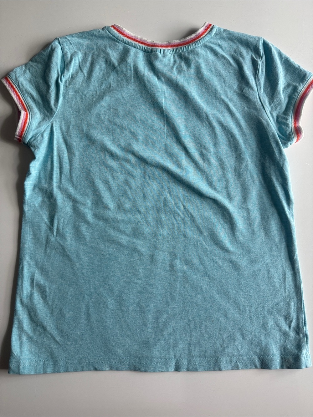 Matilda Jane (435) Light Blue Free Spirit Graphic Ringer Tee Sz 12 VGUC - Picture 8 of 10